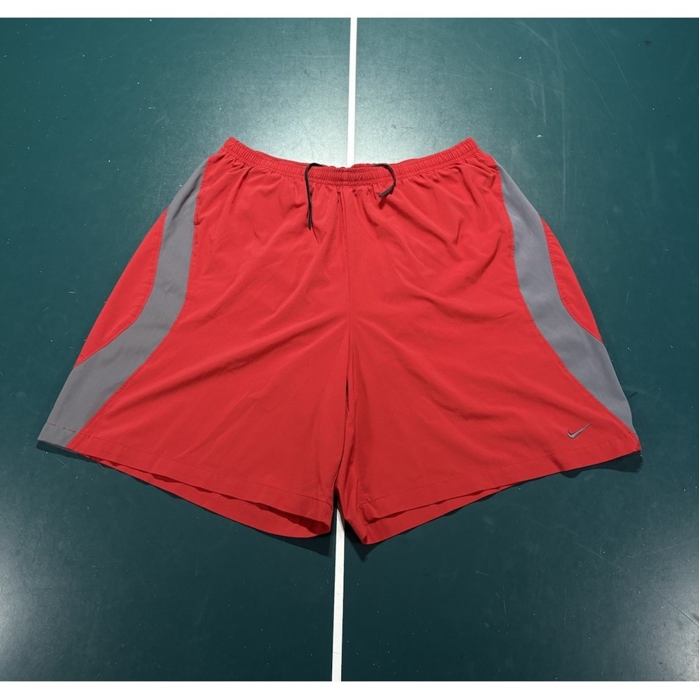Nike Dri-FIT Flex Stride Shorts Men's XL Red Gray 7" 2-In-1 Running Woven Lined